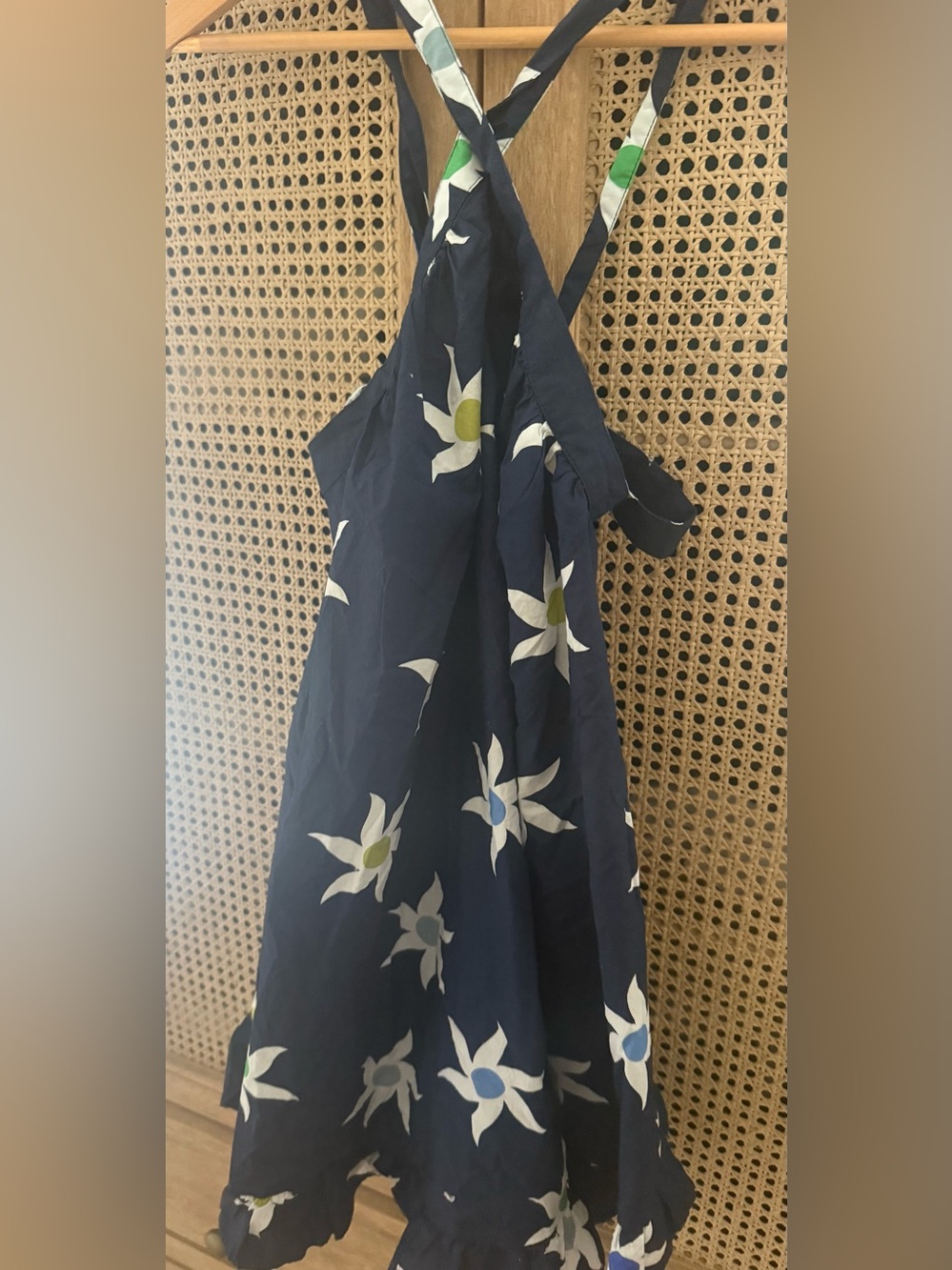 Anthro Navy Floral Summer Mini Party Dress- xsmall dress